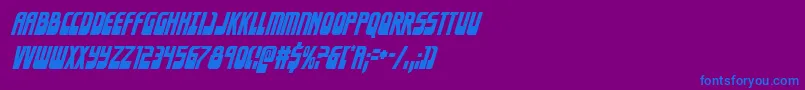 Eldebarancondital Font – Blue Fonts on Purple Background