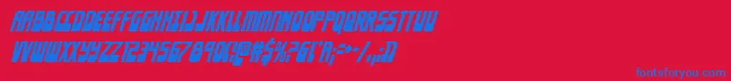 Eldebarancondital Font – Blue Fonts on Red Background