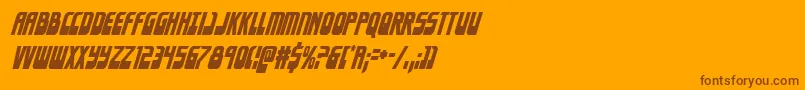 Eldebarancondital Font – Brown Fonts on Orange Background