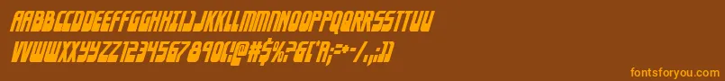 Eldebarancondital Font – Orange Fonts on Brown Background