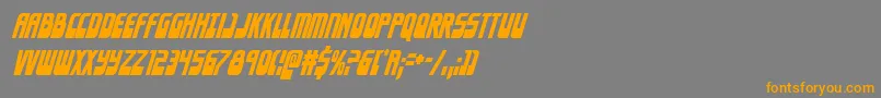 Eldebarancondital-Schriftart – Orangefarbene Schriften auf grauem Hintergrund