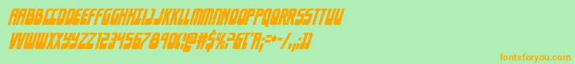 Шрифт Eldebarancondital – оранжевые шрифты на зелёном фоне
