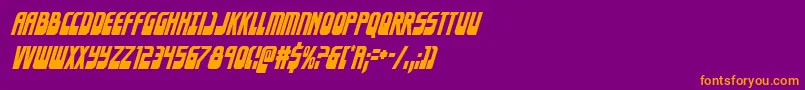 Fonte Eldebarancondital – fontes laranjas em um fundo violeta