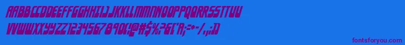Eldebarancondital Font – Purple Fonts on Blue Background