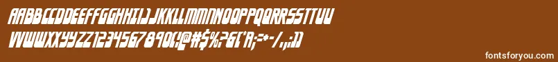 Eldebarancondital Font – White Fonts on Brown Background