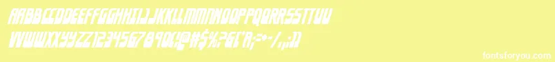Eldebarancondital Font – White Fonts on Yellow Background