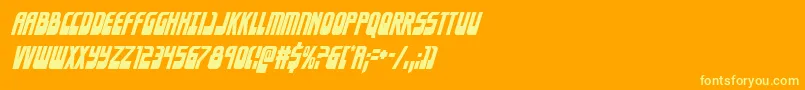 Eldebarancondital Font – Yellow Fonts on Orange Background