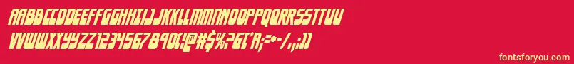 Eldebarancondital Font – Yellow Fonts on Red Background
