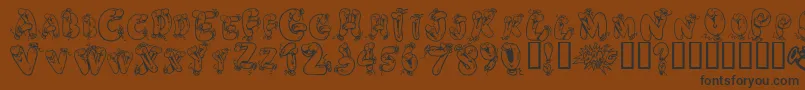 HeliumHeaven Font – Black Fonts on Brown Background