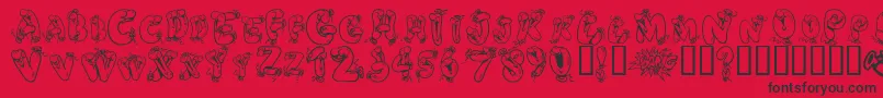 HeliumHeaven Font – Black Fonts on Red Background