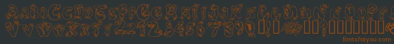 HeliumHeaven Font – Brown Fonts on Black Background