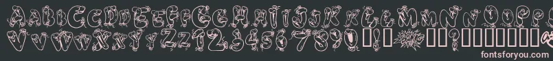 HeliumHeaven Font – Pink Fonts on Black Background