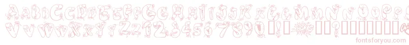 HeliumHeaven Font – Pink Fonts on White Background