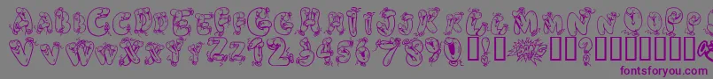 More about HeliumHeaven Font HeliumHeaven Font – Purple Fonts on Gray Background