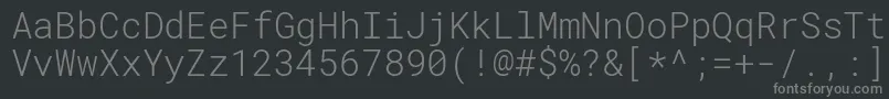 Шрифт RobotomonoLight – серые шрифты на чёрном фоне
