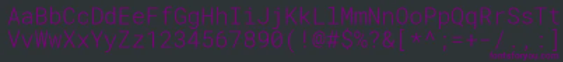 フォントRobotomonoLight – 黒い背景に紫のフォント