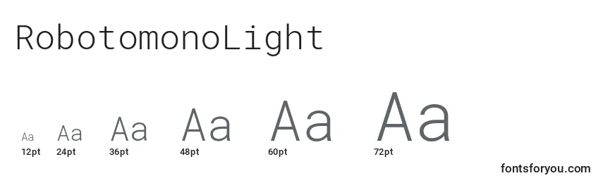 RobotomonoLight Font Sizes