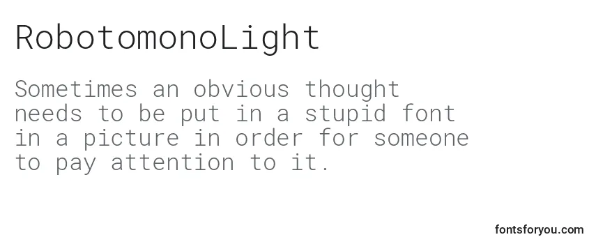 Review of the RobotomonoLight Font