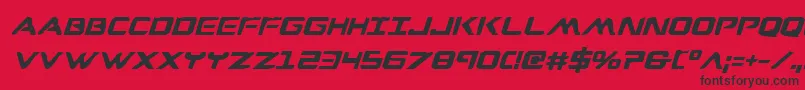 WarEagleBoldItalic Font – Black Fonts on Red Background