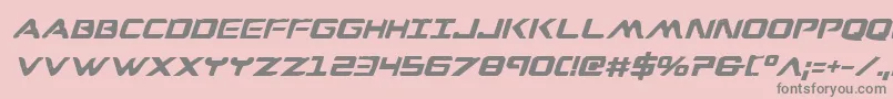 WarEagleBoldItalic Font – Gray Fonts on Pink Background