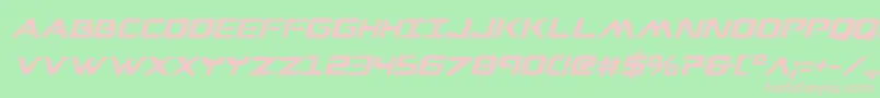 WarEagleBoldItalic Font – Pink Fonts on Green Background