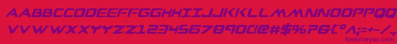 WarEagleBoldItalic Font – Purple Fonts on Red Background