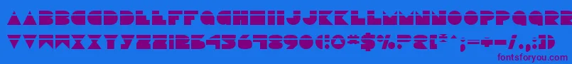 Disco Deck Laser Font – Purple Fonts on Blue Background