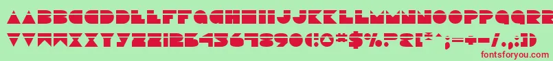 Disco Deck Laser Font – Red Fonts on Green Background