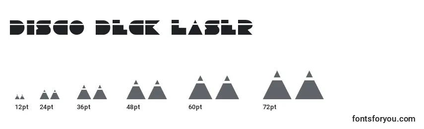 Размеры шрифта Disco Deck Laser
