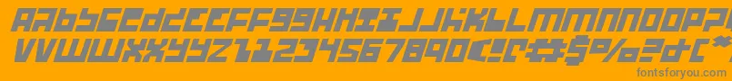 UfoHunterExpandedItalic Font – Gray Fonts on Orange Background