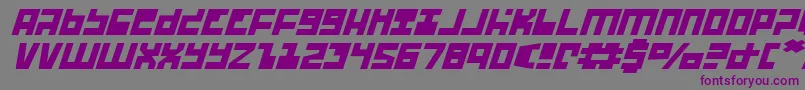 UfoHunterExpandedItalic Font – Purple Fonts on Gray Background