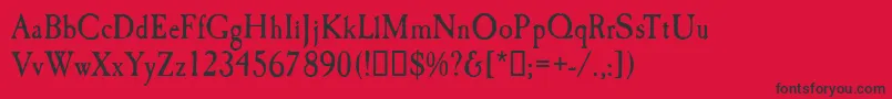 CaslonAntiqueDisplayRegular Font – Black Fonts on Red Background