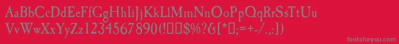 CaslonAntiqueDisplayRegular Font – Gray Fonts on Red Background