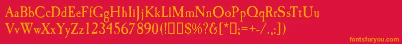 CaslonAntiqueDisplayRegular Font – Orange Fonts on Red Background