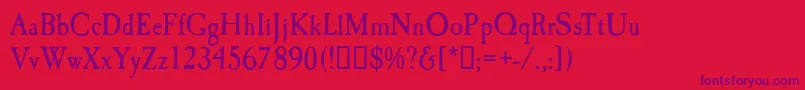 CaslonAntiqueDisplayRegular Font – Purple Fonts on Red Background
