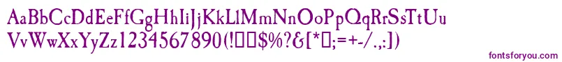 CaslonAntiqueDisplayRegular Font – Purple Fonts on White Background
