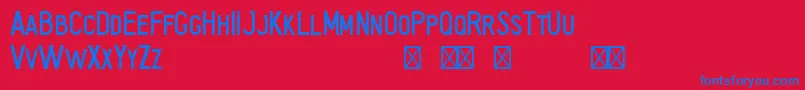 BalRegular Font – Blue Fonts on Red Background