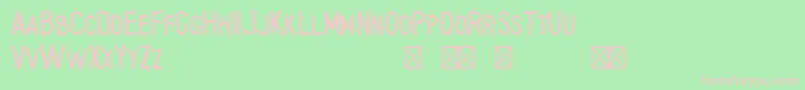 フォントBalRegular – 緑の背景にピンクのフォント
