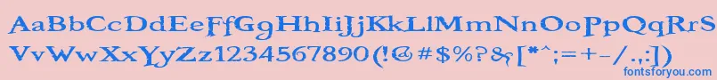 BooterOneZero Font – Blue Fonts on Pink Background