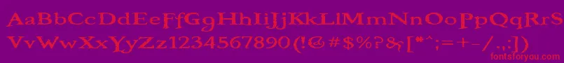 BooterOneZero Font – Red Fonts on Purple Background