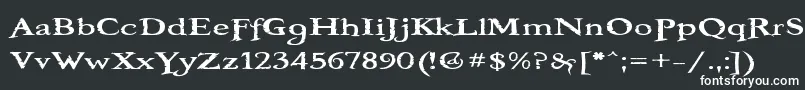 フォントBooterOneZero – 黒い背景に白い文字