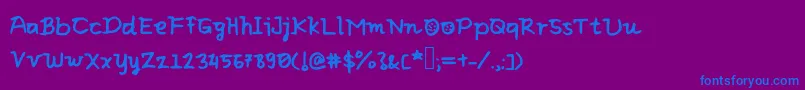 Police Eliclovesbiscuit – polices bleues sur fond violet