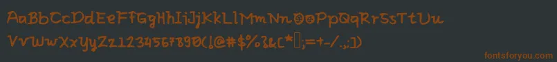 Eliclovesbiscuit Font – Brown Fonts on Black Background