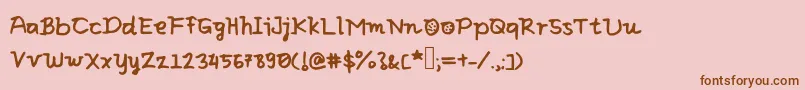 Eliclovesbiscuit Font – Brown Fonts on Pink Background