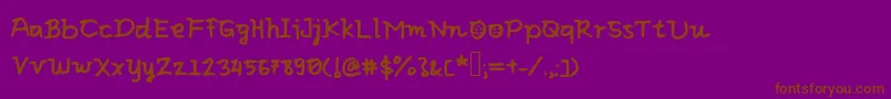 Eliclovesbiscuit Font – Brown Fonts on Purple Background