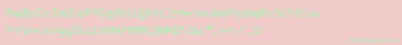 Eliclovesbiscuit Font – Green Fonts on Pink Background