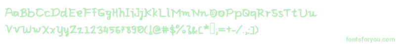 Eliclovesbiscuit Font – Green Fonts on White Background