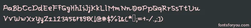 Eliclovesbiscuit Font – Pink Fonts on Black Background