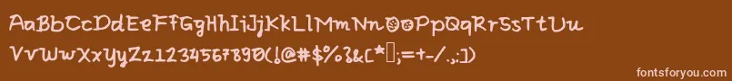 Eliclovesbiscuit Font – Pink Fonts on Brown Background