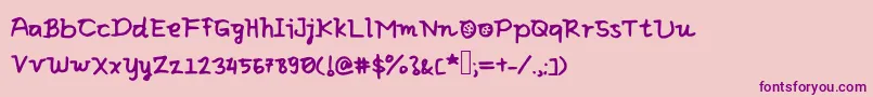 Eliclovesbiscuit Font – Purple Fonts on Pink Background